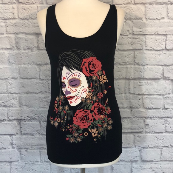 Bear Dance | Sugar Skull Girl Graphic Tank Top - Picture 2 of 8